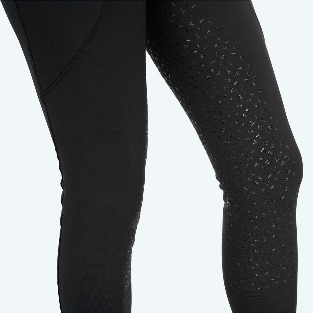 Elvera Equestrian Riding Legging Motion Bling Solid Black
