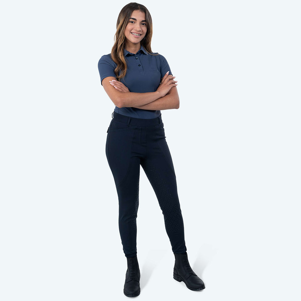 Elvera Equestrian Riding Legging Motion Bling Sky Captain
