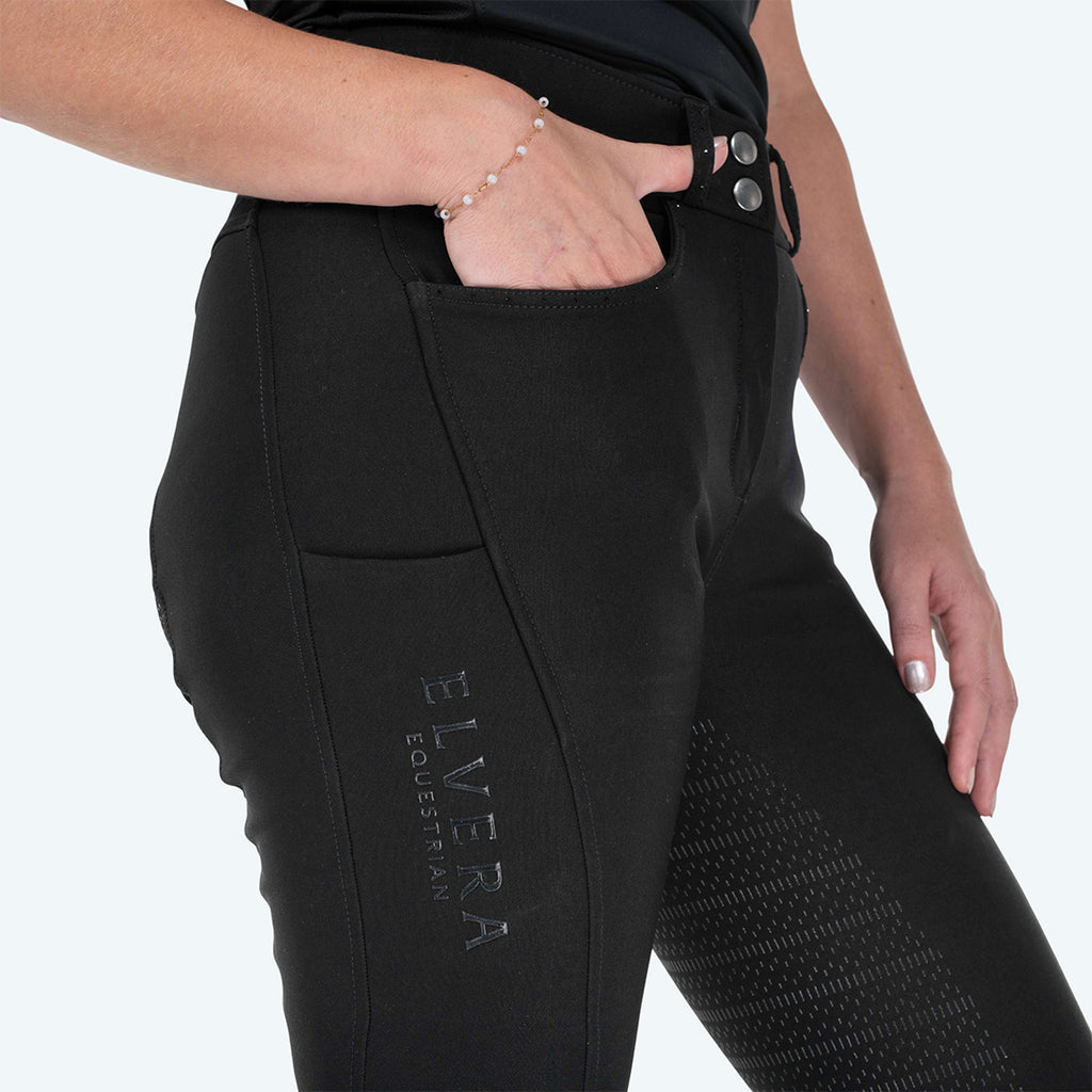 Elvera Equestrian Breeches Performance Bling Black