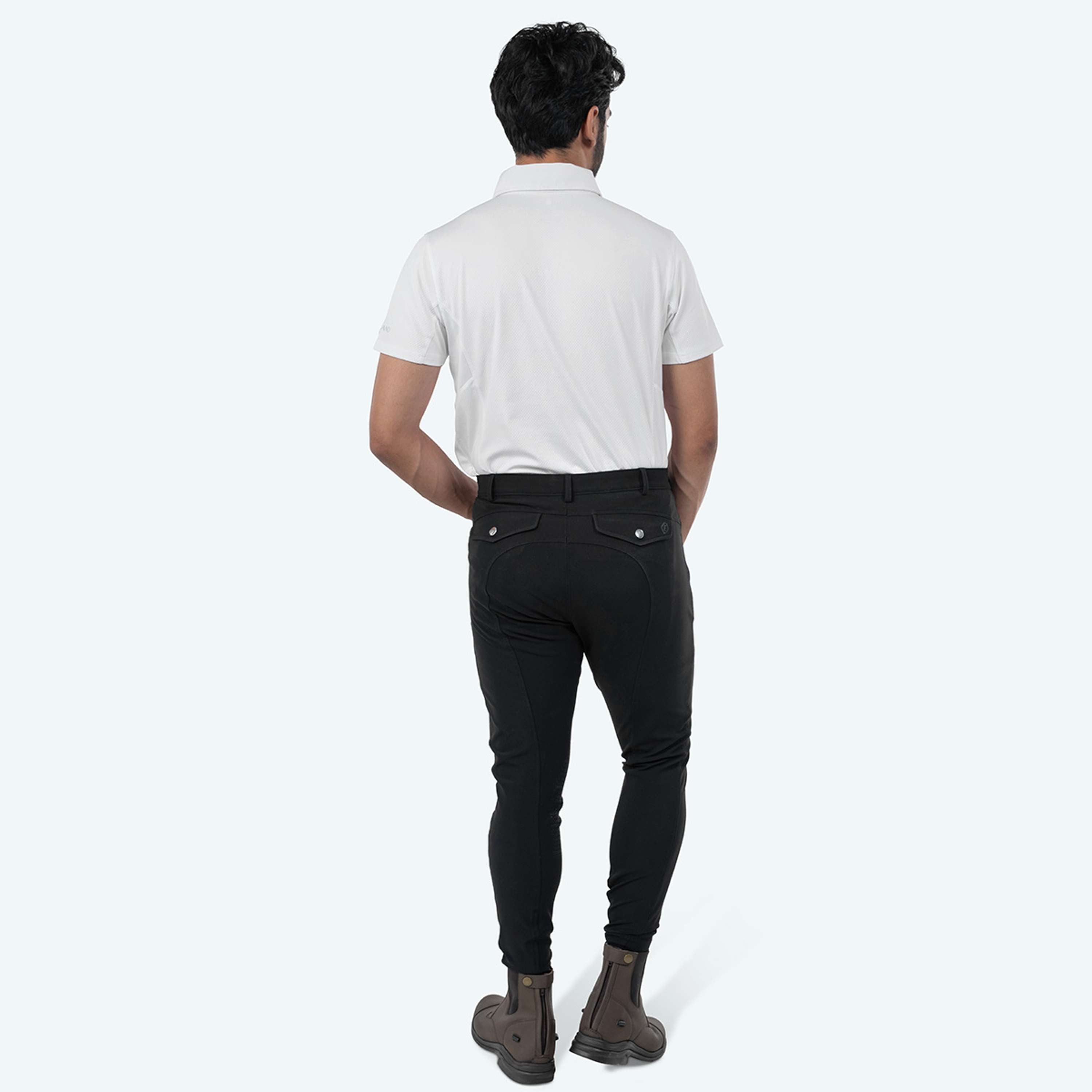 Elvera Equestrian Breeches Dual Core Pro Half Seat Men Black