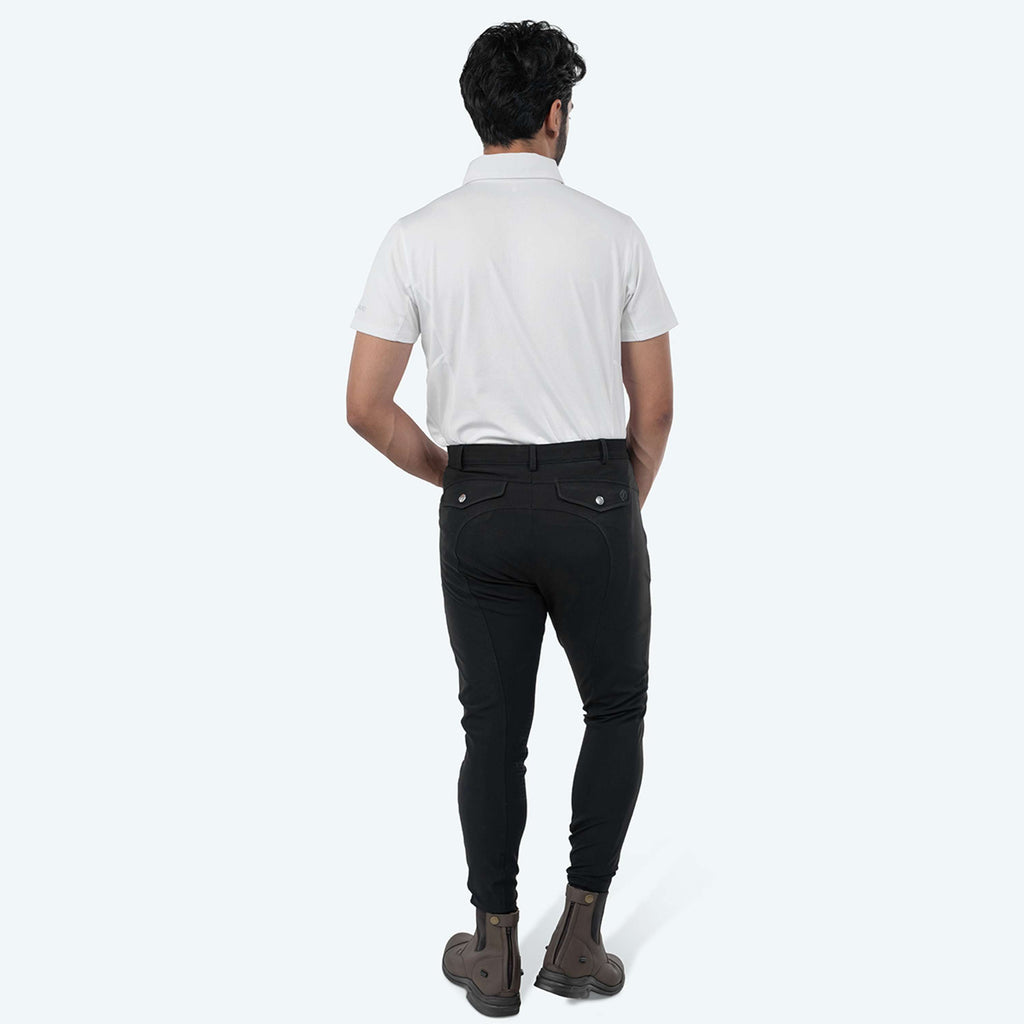 Elvera Equestrian Breeches Dual Core Pro Half Seat Men Black