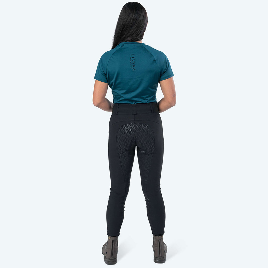 Elvera Equestrian Breeches Dual Core Pro Black
