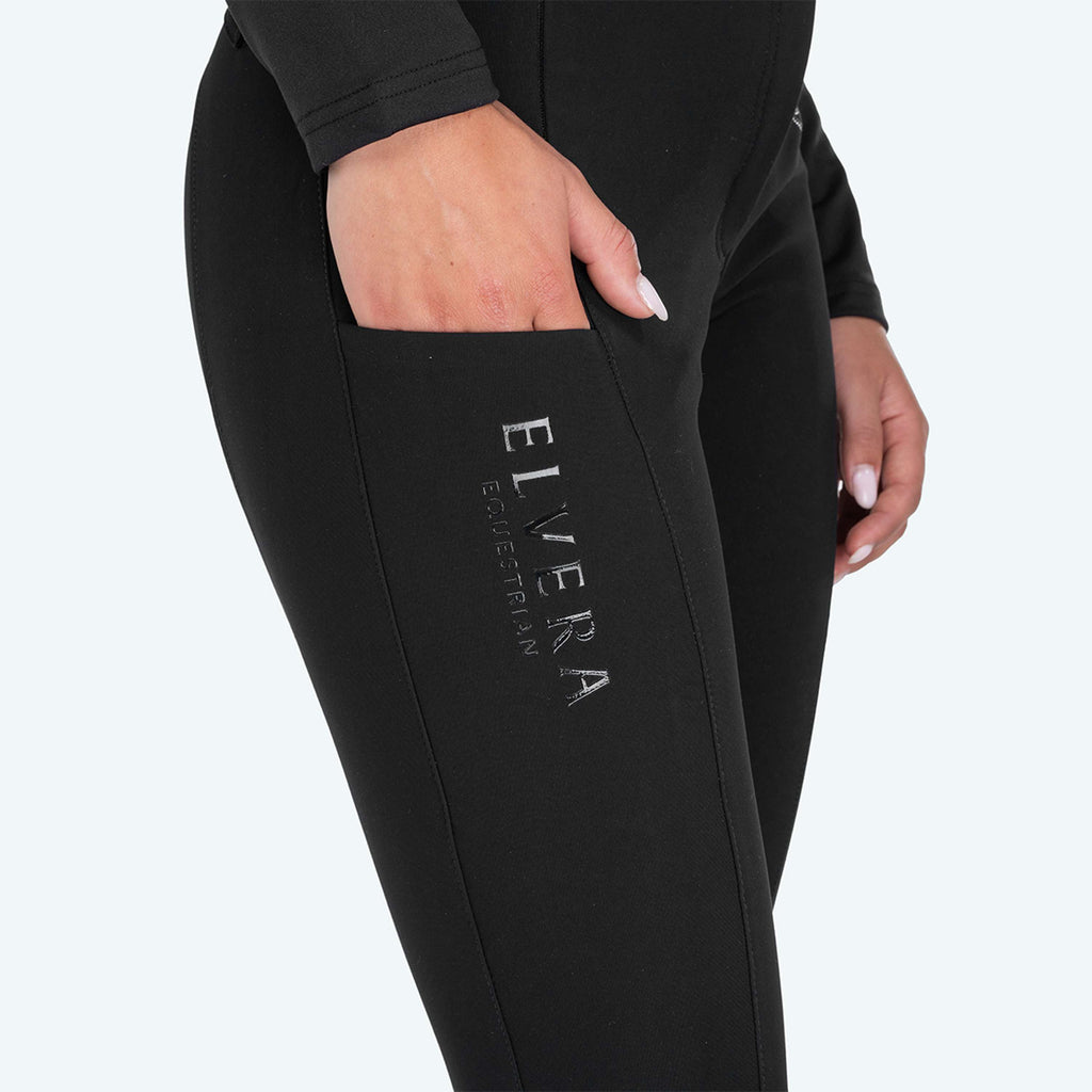 Elvera Equestrian Breeches Dual Core Pro Half Seat Black