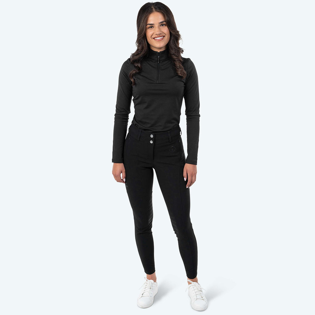 Elvera Equestrian Breeches Dual Core Pro Half Seat Black