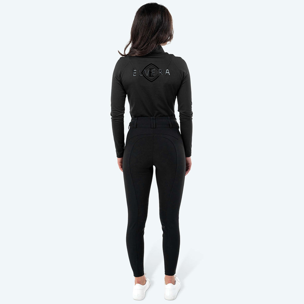 Elvera Equestrian Breeches Dual Core Pro Half Seat Black