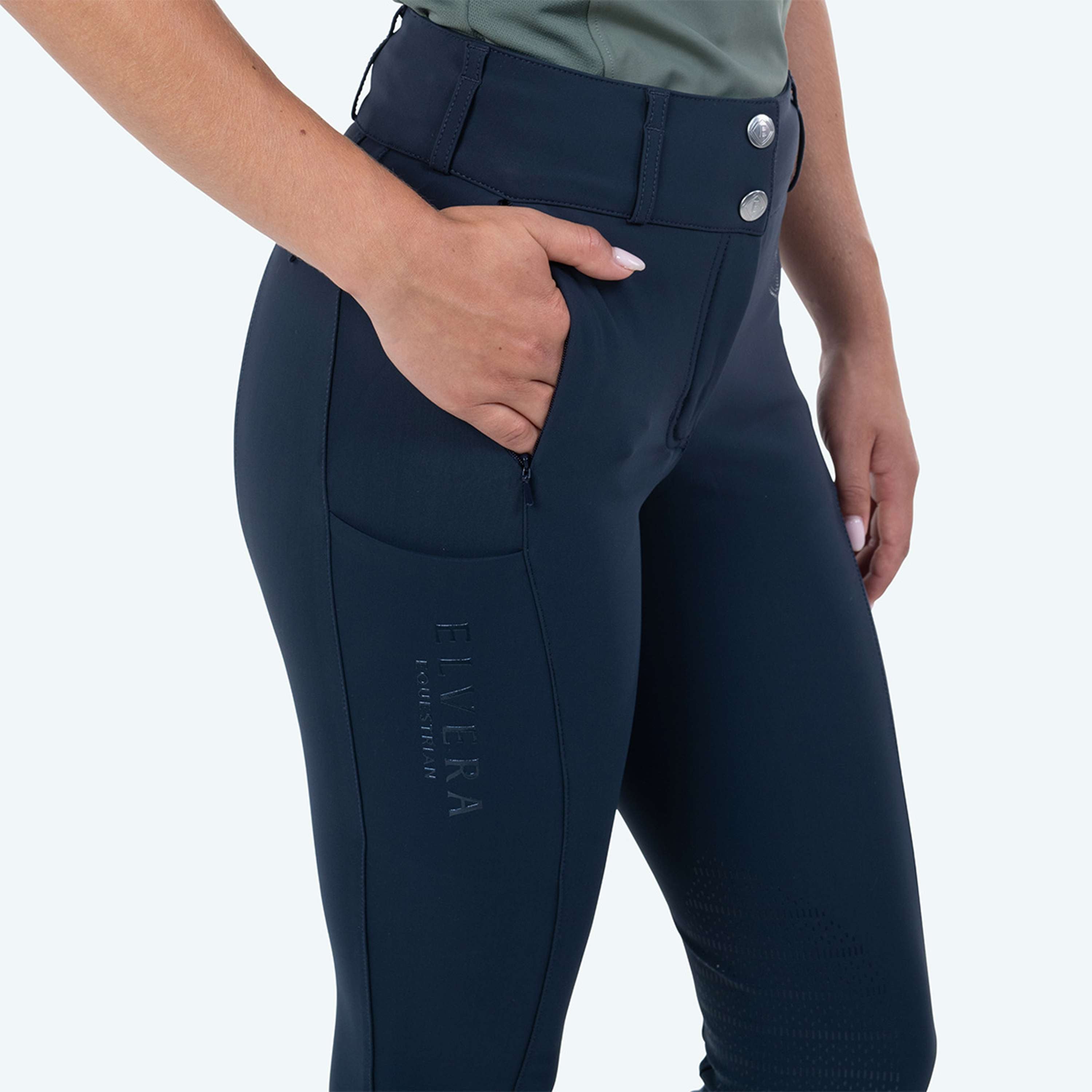 Elvera Equestrian Breeches Dual Core Pro Half Seat Salute