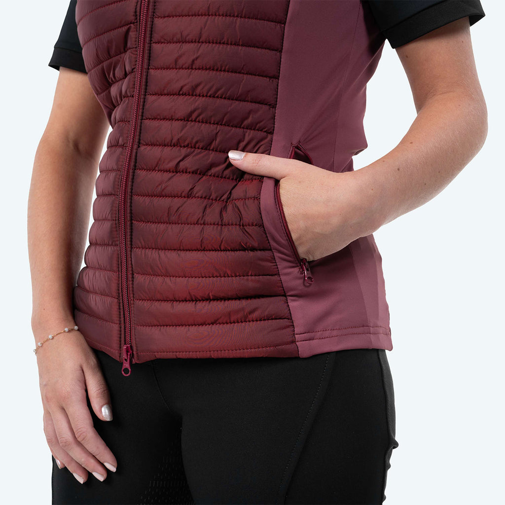 Elvera Equestrian Bodywarmer EEBaroness Metalic Burgundy