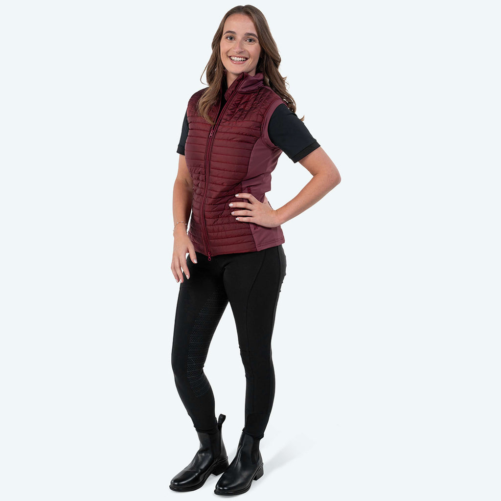 Elvera Equestrian Bodywarmer EEBaroness Metalic Burgundy