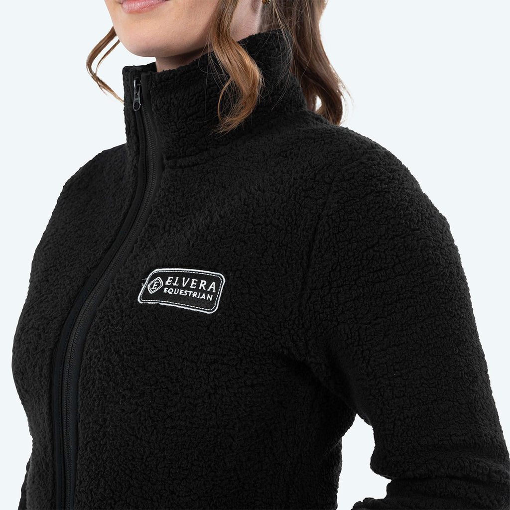Elvera Equestrian Fleece Vest EEDaphne Black