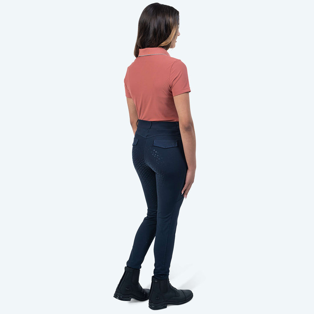 Elvera Equestrian Poloshirt EEKitty Marsala/Grey