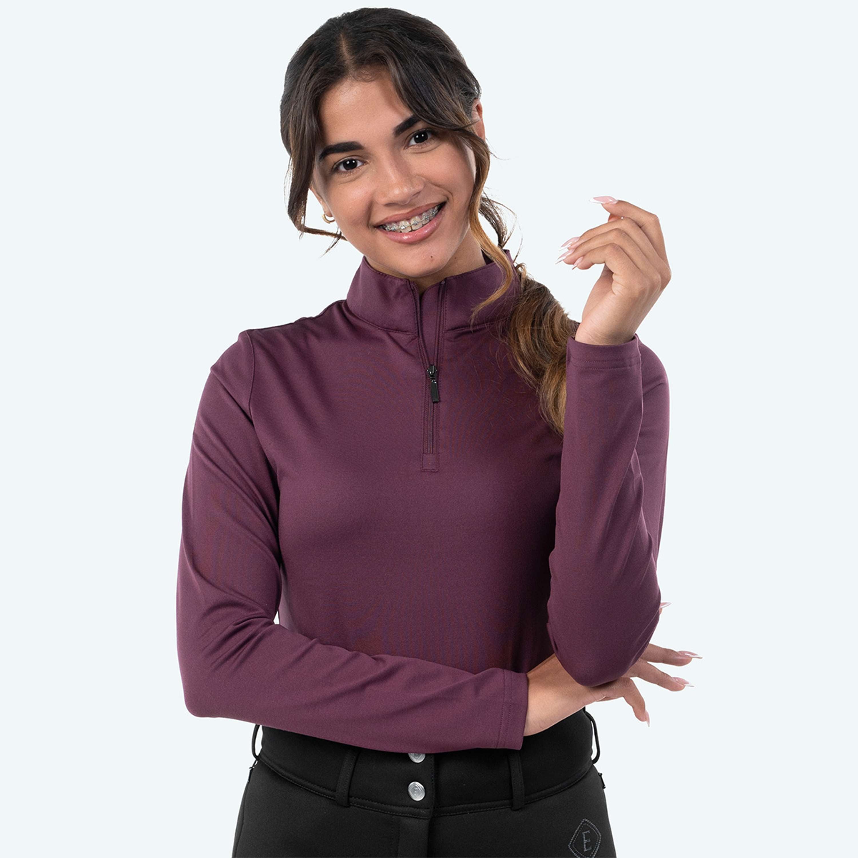 Elvera Equestrian Training shirt EEChanel Eggplant