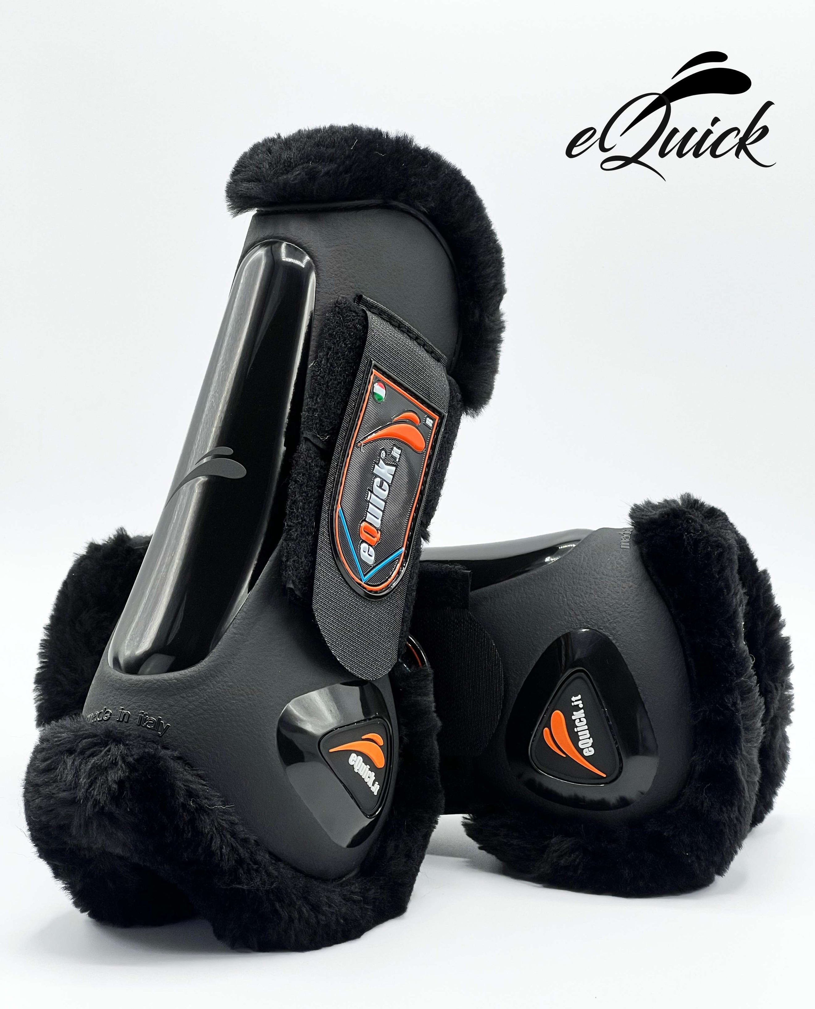 eQuick Tendon Boots eLight Velcro Panther Black