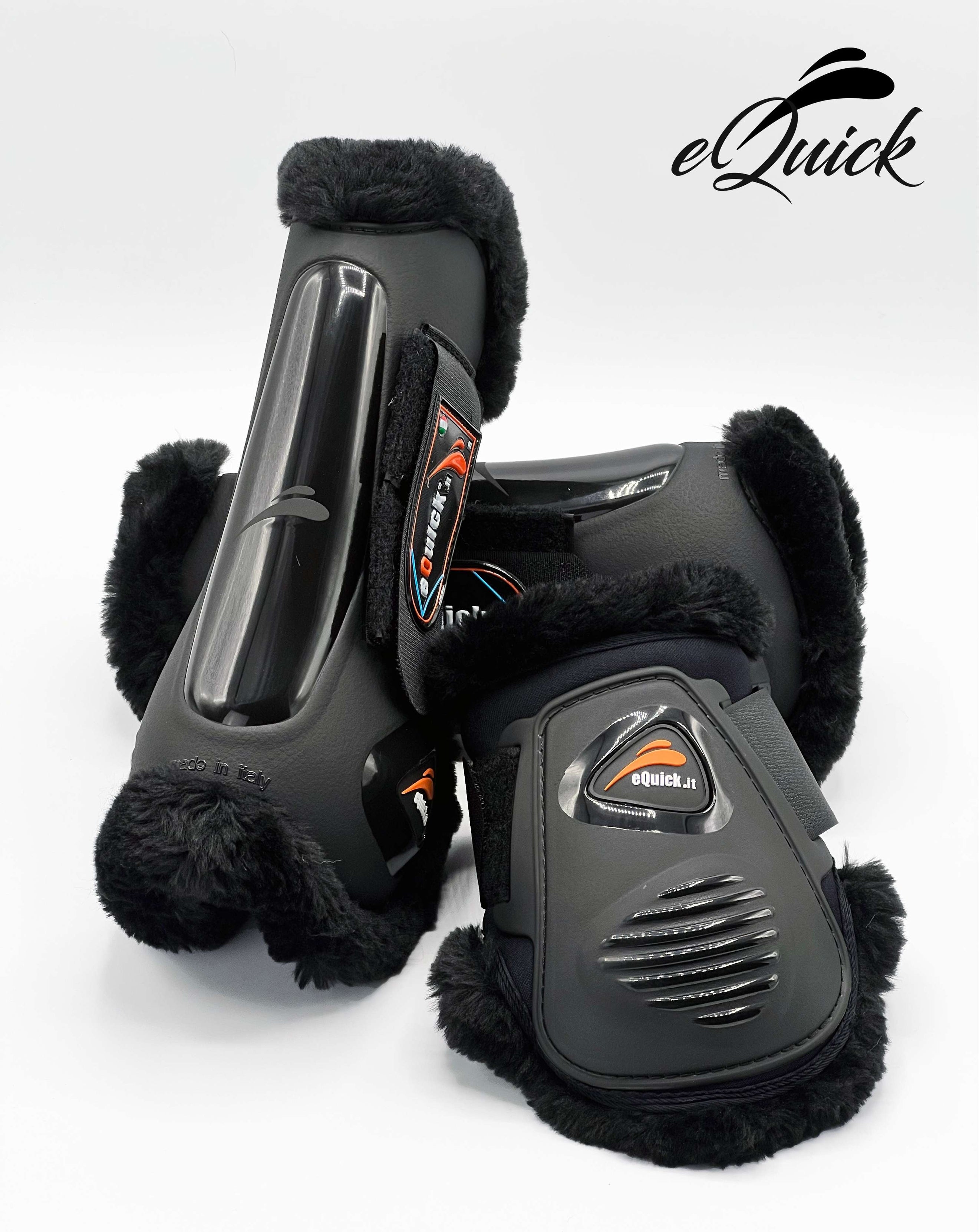 eQuick Fetlock Boots eLight Velcro Panther Black