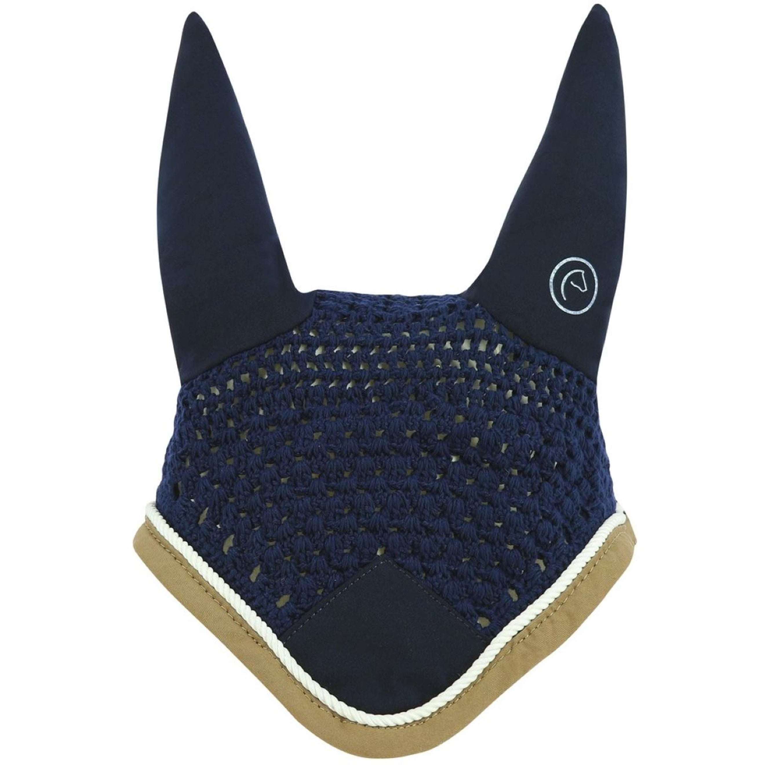 EQUITHÈME Ear Net Polyfun Navy Blue/Taupe