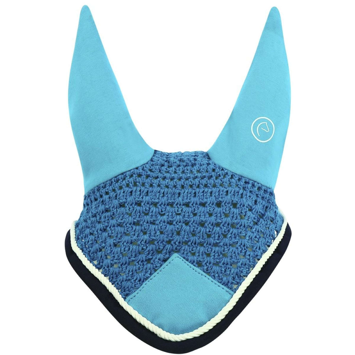 EQUITHÈME Ear Net Polyfun Turquoise/Navy Blue