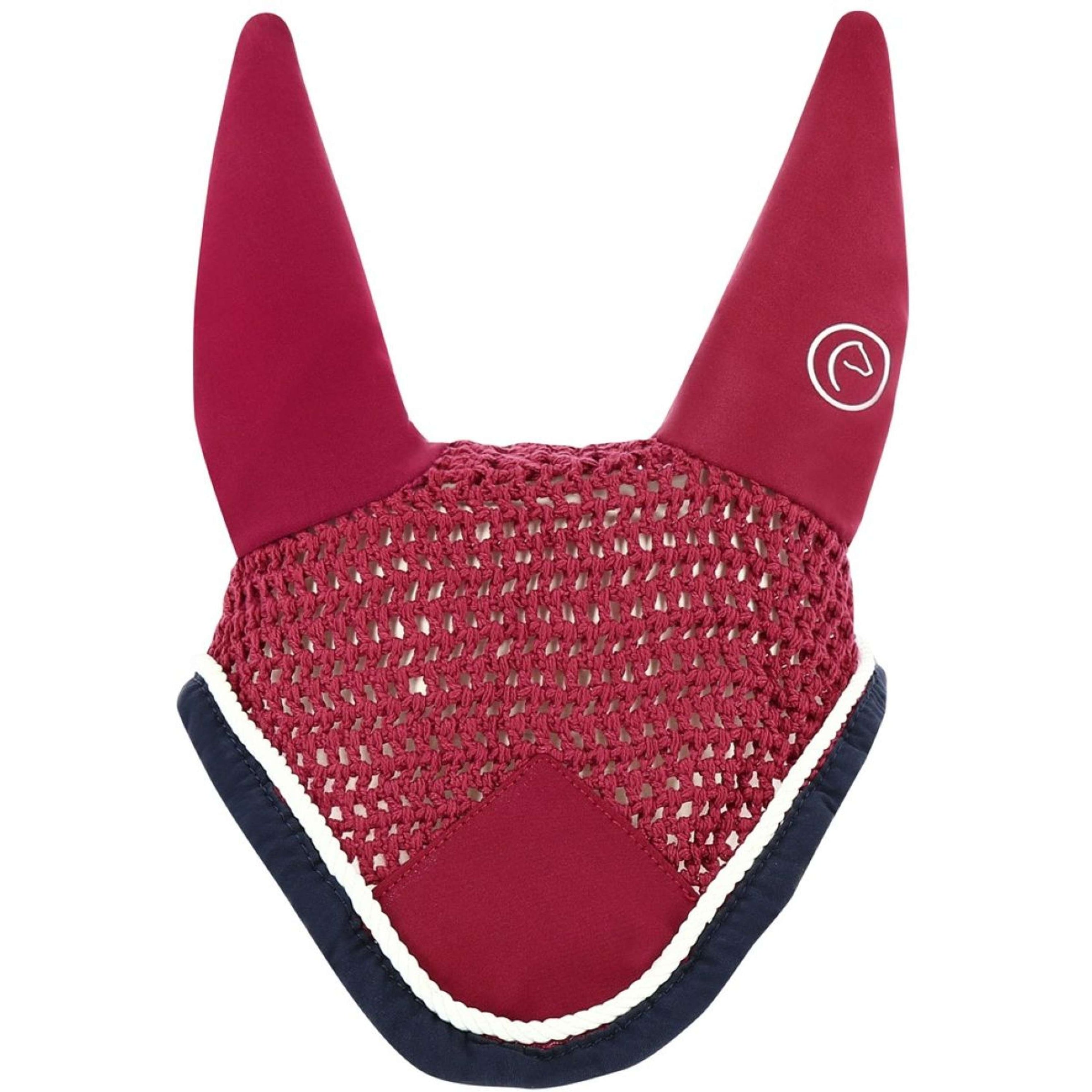 EQUITHÈME Ear Net Polyfun Raspberry/Navy Blue