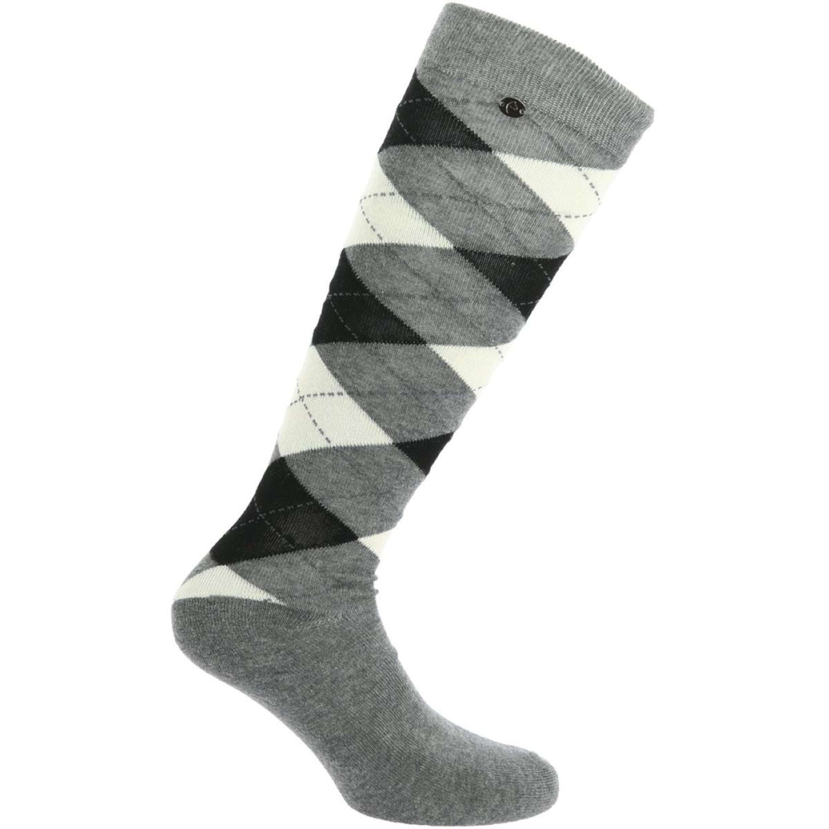 EQUITHÈME Socks Argyle Grey/Ecru