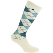 EQUITHÈME Socks Argyle Sapphire/Ecru