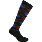 EQUITHÈME Socks Argyle Black/Royal Blue