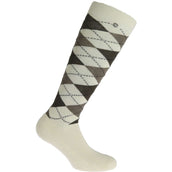 EQUITHÈME Socks Argyle Ecru/Taupe