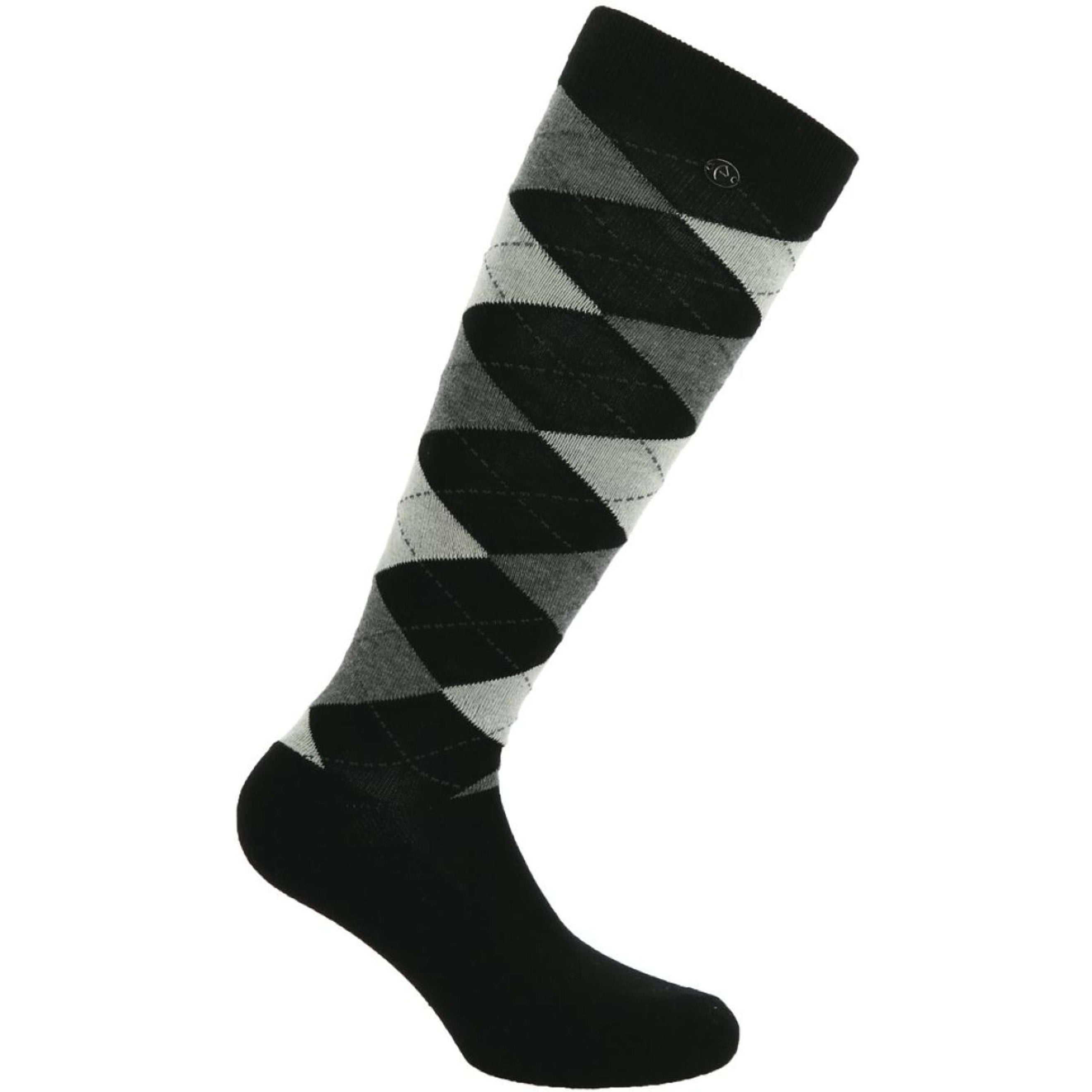 EQUITHÈME Socks Argyle Black/Ecru EQUITHÈME Socks Argyle Black/Ecru