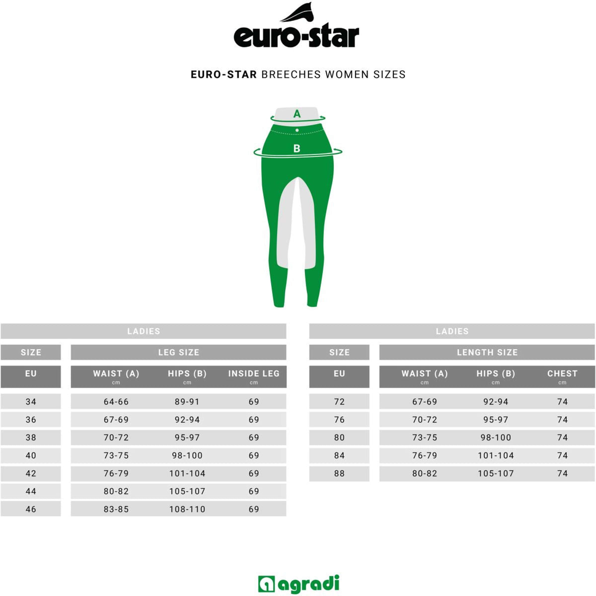 Euro-star Breeches Arielle Full Grip Mocca