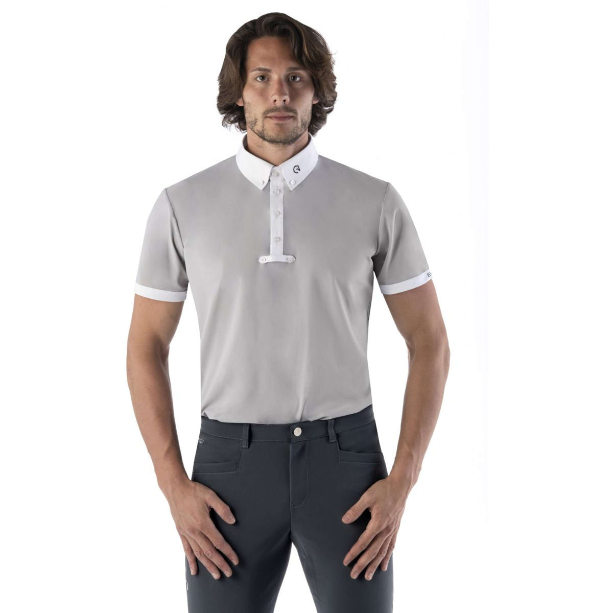 Ego7 Competition Shirt Short Sleeves Men Ice Grey/White