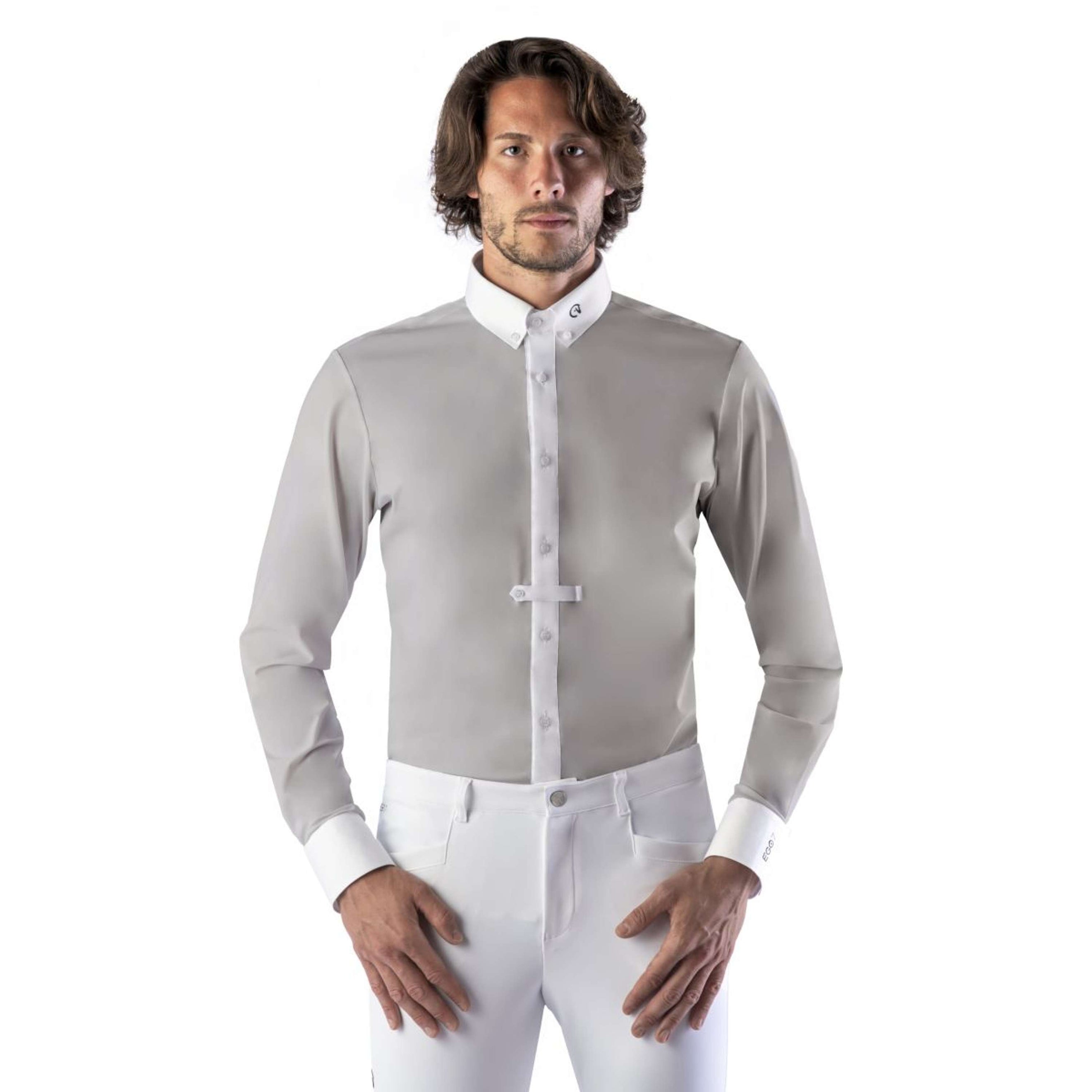 Ego7 Competition Shirt Long Sleeves Men Ice Grey/White