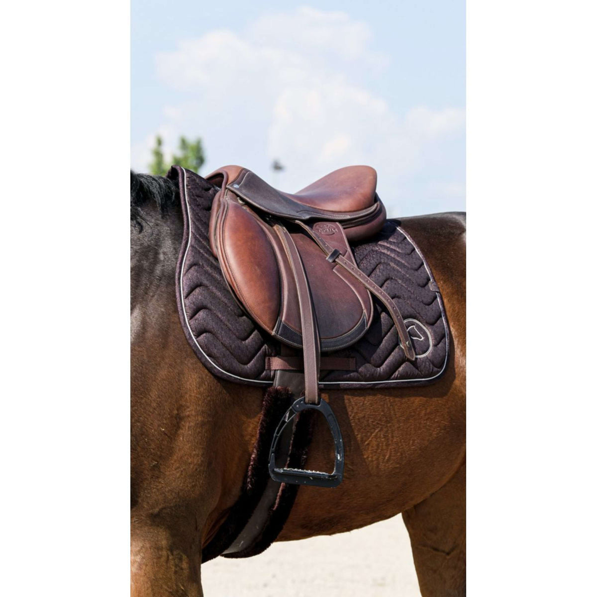 EQUITHÈME Saddlepad Rain Jumping Brown