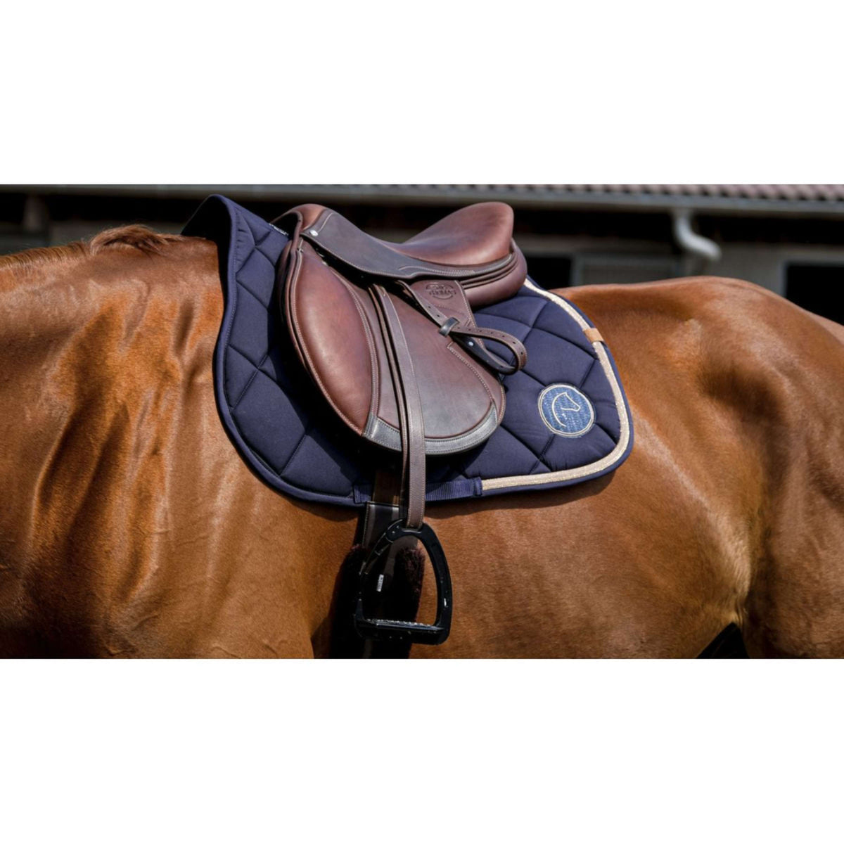 EQUITHÈME Saddlepad Badge 2.0 Jumping Navy