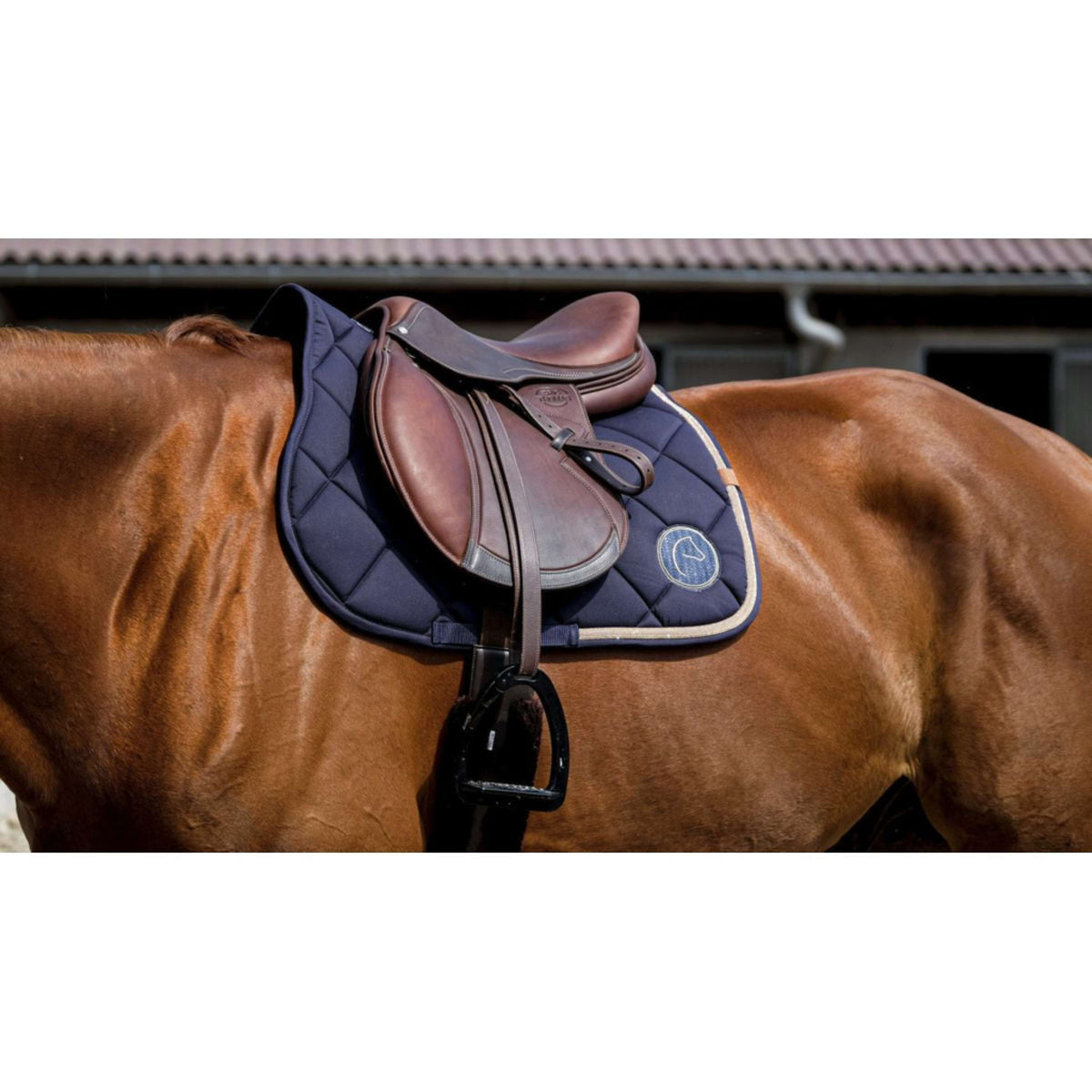 EQUITHÈME Saddlepad Badge 2.0 Jumping Navy