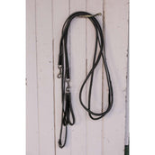 Pénélope Draw Reins Round Leather Black