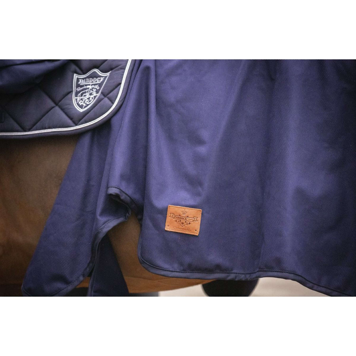 Paddock Rug Brandebg Waterproof Navy