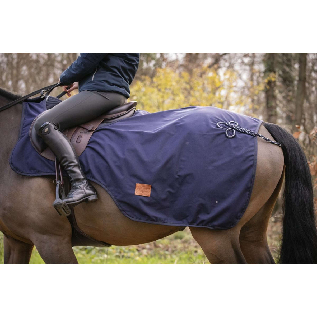 Paddock Rug Brandebg Waterproof Navy