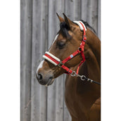 Riding World Halter Synthetic Fur Red