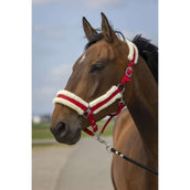 EQUITHÈME Halter Mouton Nylon Red - White