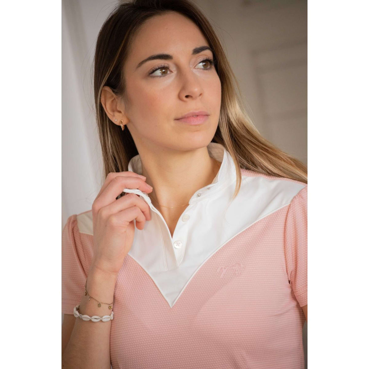 Pénélope Competition Shirt Las Honey Short Sleeves Pink
