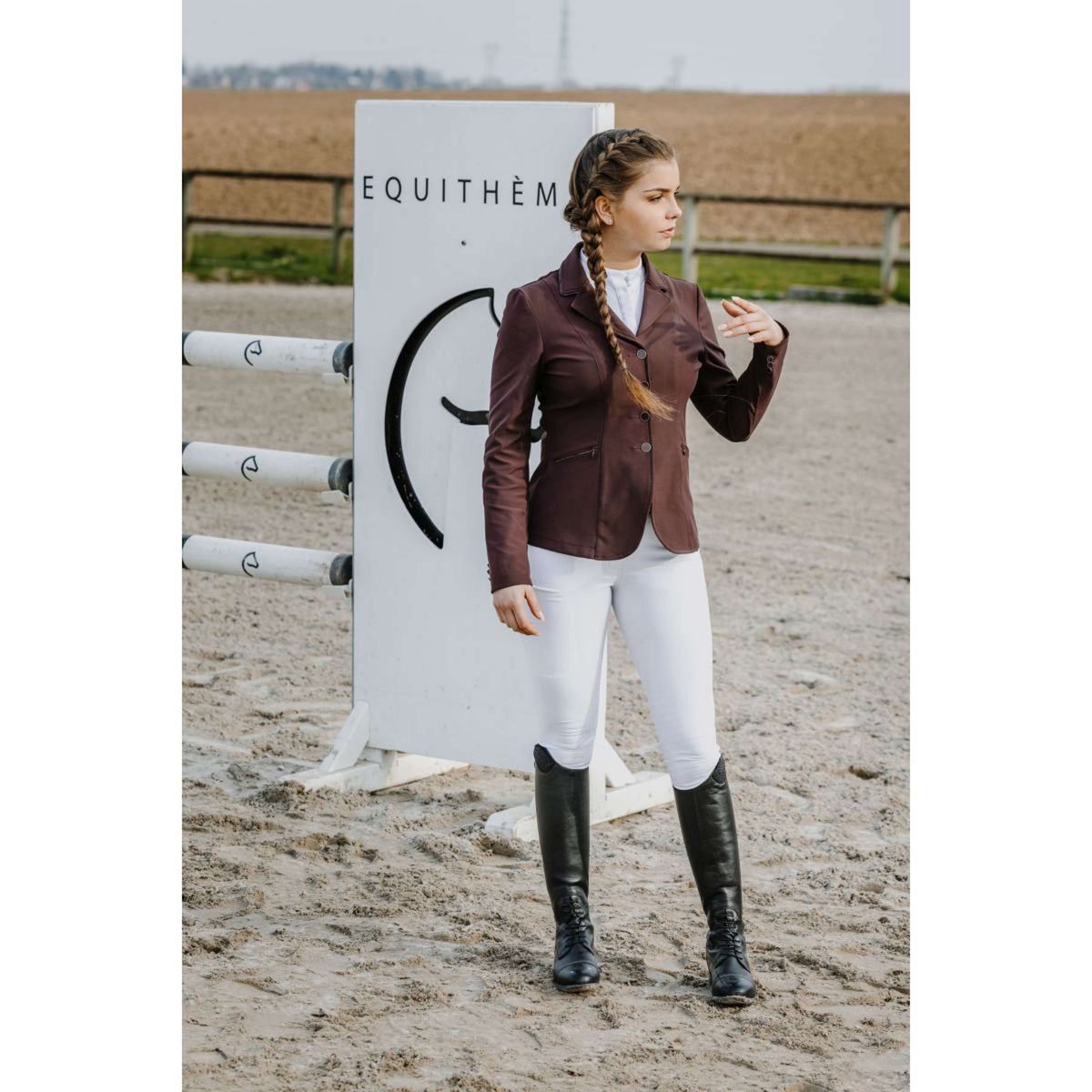 EQUITHÈME Competition Jacket Oliva Bordeaux