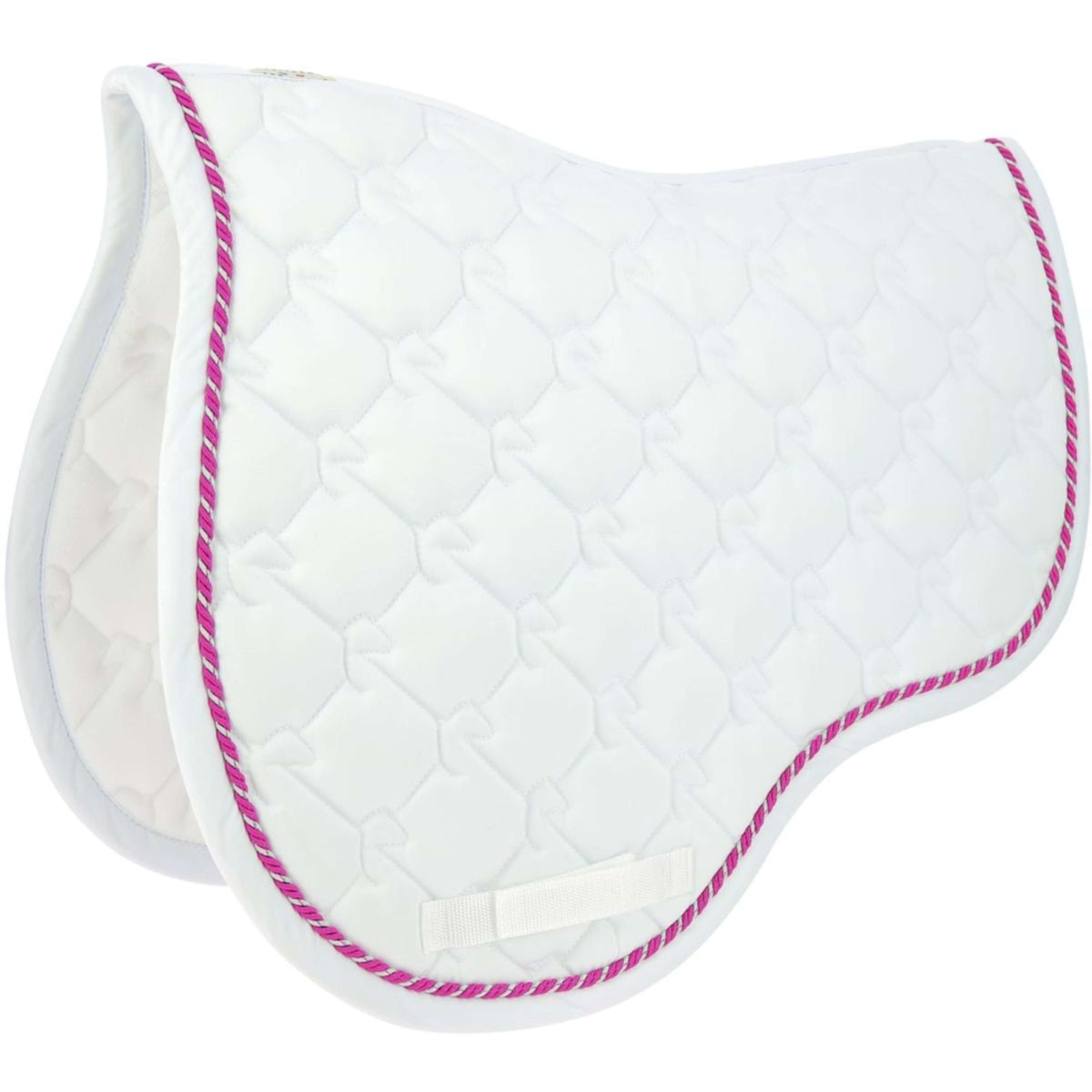 EQUITHÈME Saddlepad Découpé Brodé White