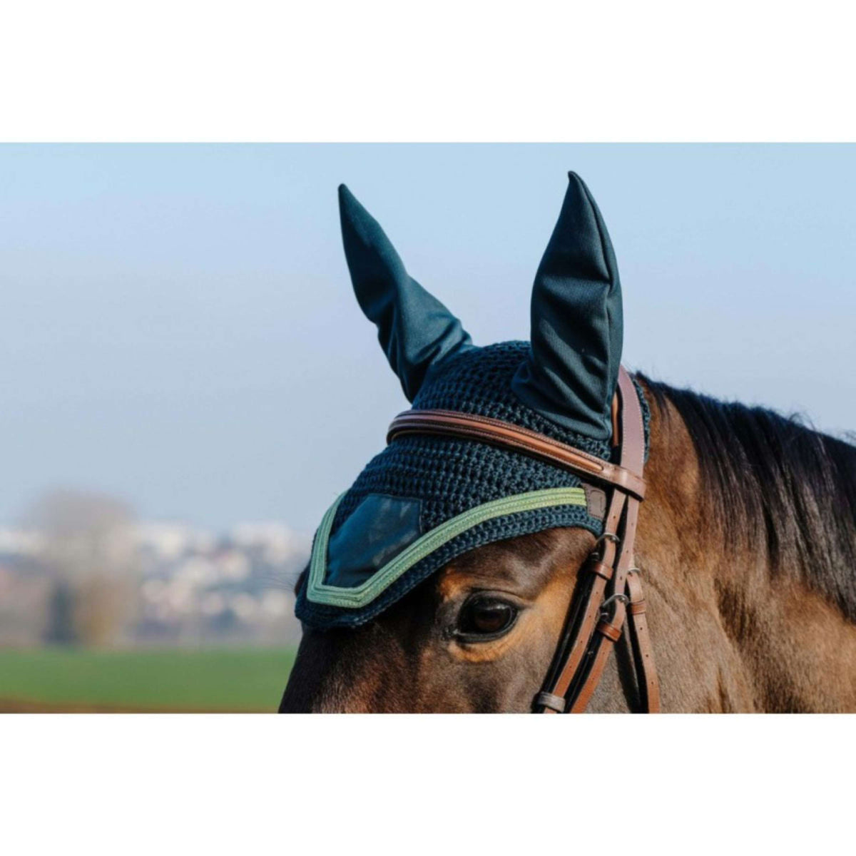 EQUITHÈME Ear Bonnet Badge Dark Green