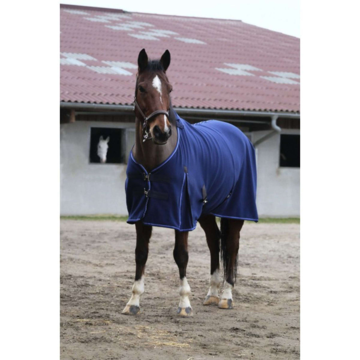 EQUITHÈME Fleece Rug Classic Navy