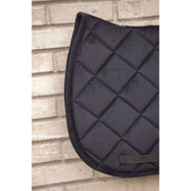 Paddock Saddlepad Velvet Corduroy Jumping Black