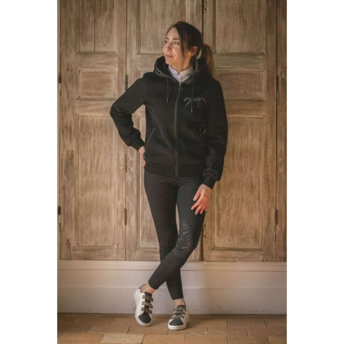 Pénélope Zip-Hoodie Fluore Black