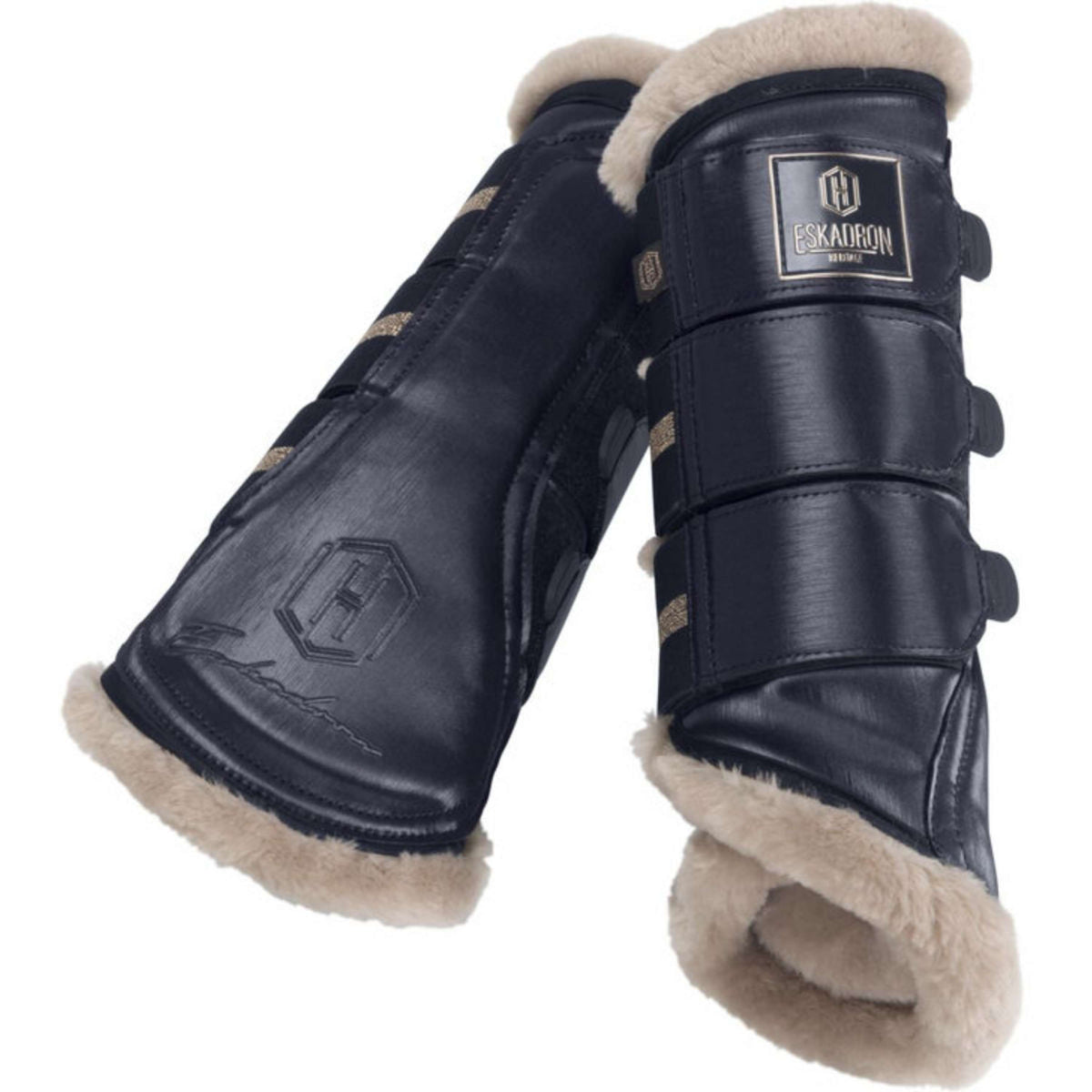 Eskadron Dressage Boots Heritage Glamslate FauxFur Navy