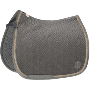 Eskadron Saddlepad Heritage Velvet Dressage Earl Grey