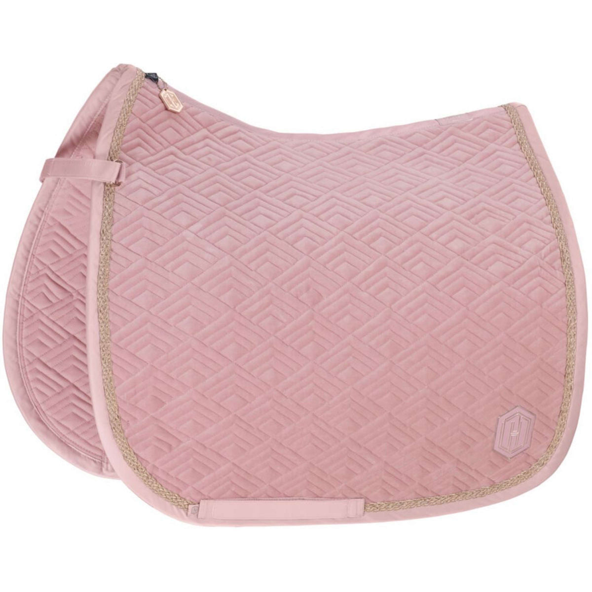 Eskadron Saddlepad Heritage Velvet Dressage Pearl Rose