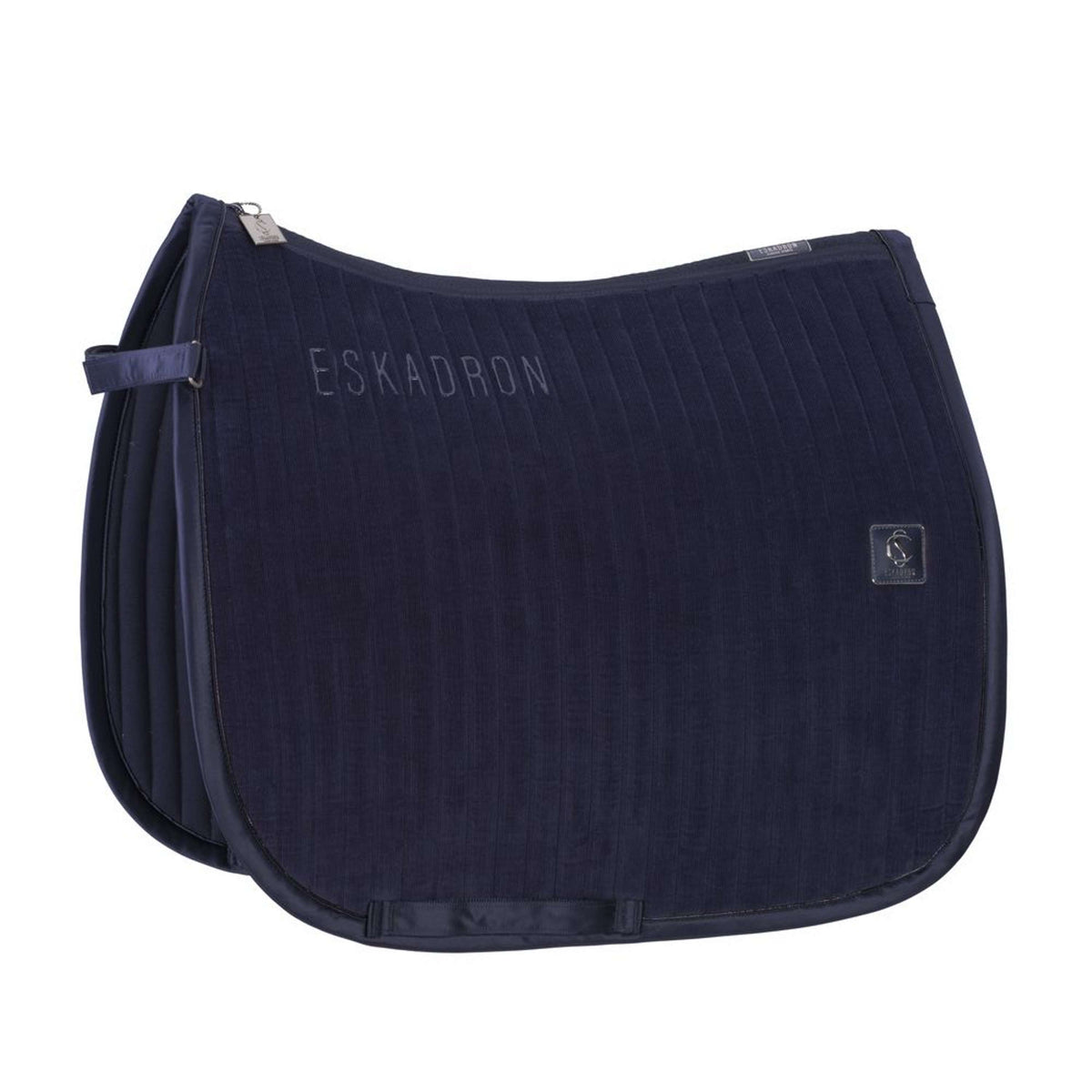 Eskadron Saddlepad Classic Sports Cord Emblem Dressage Navy