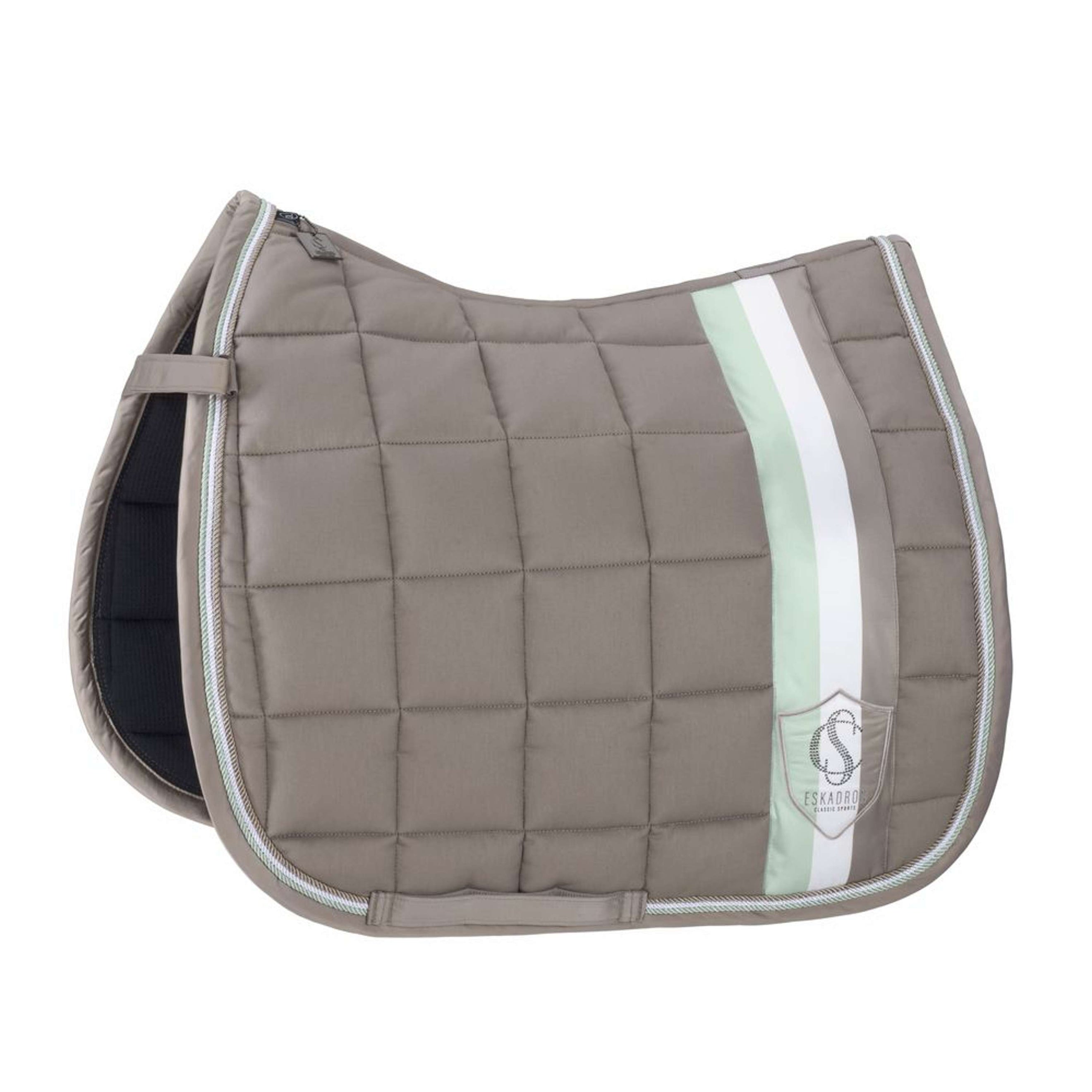 Eskadron Saddlepad Classic Sports Big Square Cotton Dressage Velvet Taupe