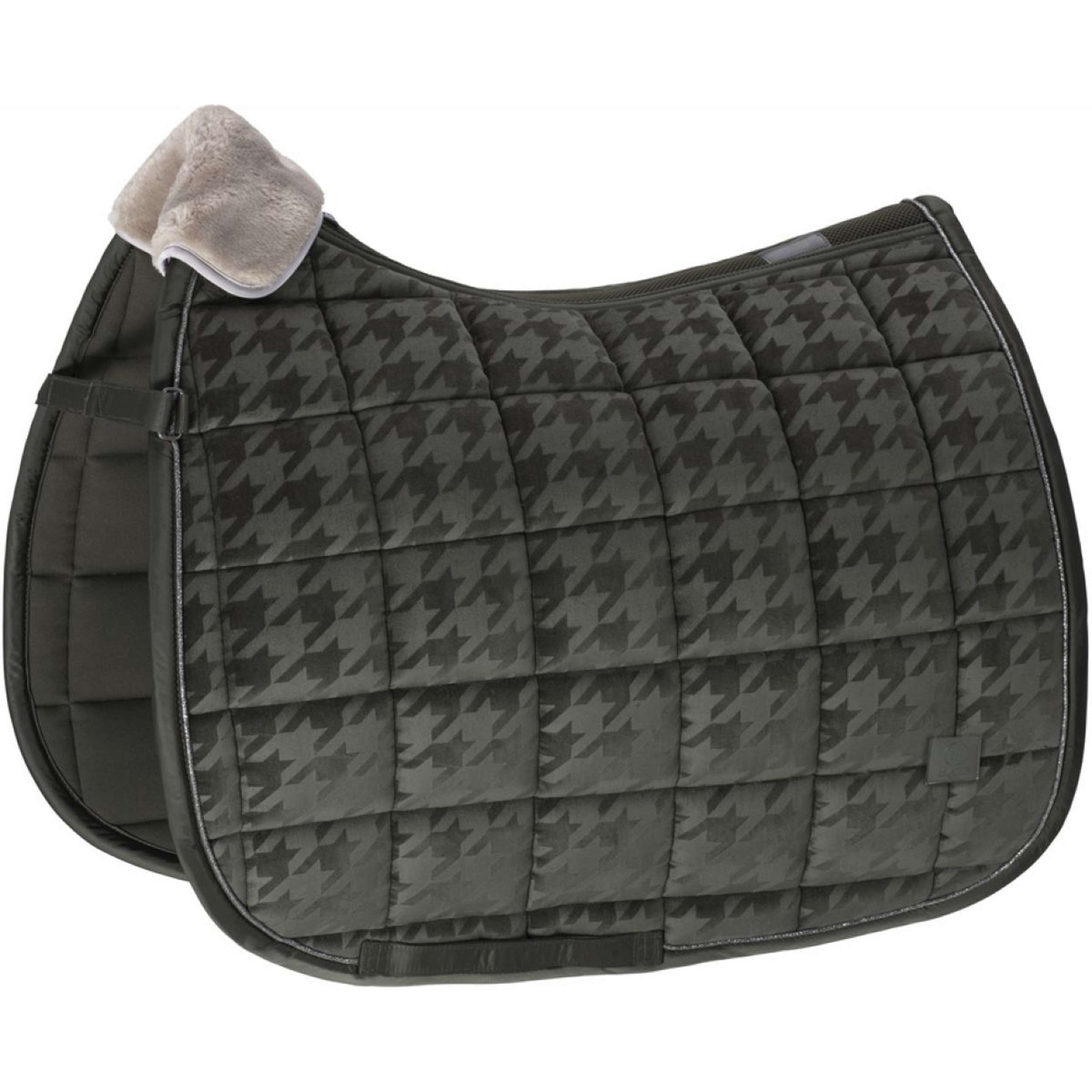 Eskadron Saddlepad Velvet Stamp Dressage Dark Olive