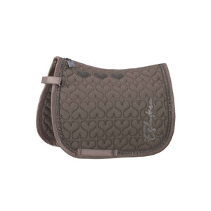 Eskadron Saddlepad Classic Sports Cotton Glitter Crystal Shetty Smoke Taupe